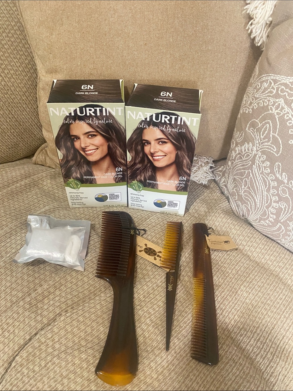 🤎NWT NaturTint 6N Dark (Natural) Blonde Permanent Hair Color Gel Bundle